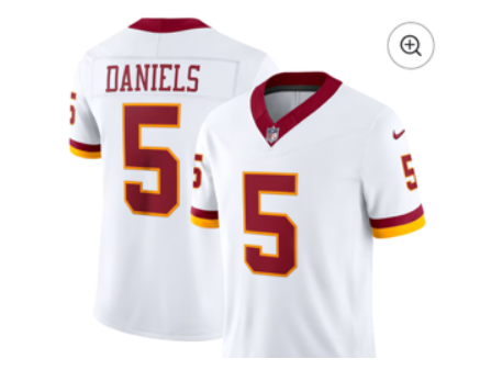 Men 2026 Washington Commanders #5 Daniels White Nike Limited NFL Jersey 0416001